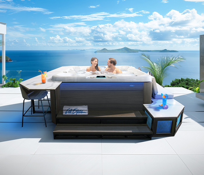 Calspas hot tub being used in a family setting - Melbourne